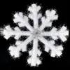 Adornos de Copo de Nieve de Mano para Decoración Navideña, Escenario de Danza para Actuaciones Infantiles, Decoraciones Colgantes de Espuma Blanca
