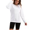 Outono e inverno mais veludo grosso cor sólida versão em branco roupas masculinas e femininas comércio exterior transfronteiriço Amazon novo gola redonda solta top