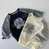 Camiseta de Manga Larga Maibao Kidsren 2026 Nuevo Estilo Otoño Niños y Niñas Rayas Mangas Raglán Suéter Ropa para Niños Clase A Kidsren