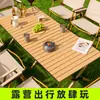 Mesa plegable de acero al carbono de fábrica mesa de camping para exteriores mesa de picnic para autocaravanas mesa para barbacoa portátil equipo ligero mesa para rollos de huevo