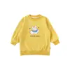 Sudadera de longitud media con estampado de dibujos animados para niñas Wulibu 2026 Nuevo estilo Primavera y Otoño Ropa para niños Estilo coreano Holgada Moderna