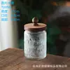 American Acacia Wood Carved Mason Storage Jar Cozinha Selada Coarsegment Garrafa Selada Transparente Mason Garrafa De Vidro Selada