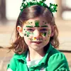 Rua Nova. Adesivos Faciais de Maquiagem Fofos para o Dia de São Patrício, Chapéu de Trevo, Adesivos de Tatuagem Temporária para Festa do Dia Irlandês