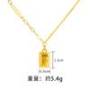 Colar de ouro areia National Trendy Pequeno terno de faixa de ouro feminino de longa duração Cor-resistente Brincos All-match Pulseira Liga de cobre Colar de ouro de imitação