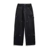 Jeans da moda para o dia a dia para homens, novas calças de trabalho de corte reto para primavera e outono, calças compridas casuais da moda para homens