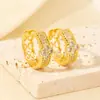 Pendientes Retro de Nuevo Estilo con Forma de Trébol de Cuatro Hojas Completamente Incrustados de Diamantes para Mujer, Pendientes Retro Exquisitos de Lujo Ligero de Gama Alta, Pendientes de Diseño de Nicho