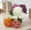 Flor Artificial Mini Hortensia Individual con Pétalos de Cinco Puntas, Adecuada para Muros de Flores de Boda, Decoraciones de Pasillo con Flores de Seda y Flores Artificiales