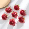 6cm Cabeças de Flores de Rosa Artificiais para Decoração, Materiais Artesanais DIY, Flores para Roupas e Flores Artificiais