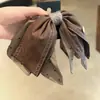 Pinza para el pelo con lazo de cinta de tela de lunares estilo coreano para mujer, pinza de garra pequeña para la parte posterior de la cabeza, accesorio para el cabello de pinza de garra pequeña de alta gama