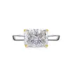 Tiktok Xiaohongshu Novo Anel de Corte Flor de Gelo Diamante de Alto Carbono Anel de Diamante Quadrado Joias Banhadas a Ouro Dropshipping