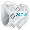 Cable de datos de carga rápida dual-C de 240W transfronterizo, adecuado para portátiles y dispositivos Apple, con un diseño grueso y trenzado para una carga más rápida
