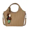 Bolso de cubo de un solo hombro para mujer, cruzado, nicho, tejido, nueva moda 2026, bolso de mano versátil, bolso súper nicho
