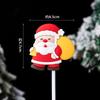 Árbol de Navidad 2026 Árbol de los Deseos Decoración para Pastel Papá Noel Sosteniendo Árbol Adorno de Goma Blanda Estrella de Cinco Puntas Topper Festivo