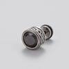 Nuevos pendientes de piercing para hombre acero inoxidable fundición incrustado circonita negra moda personalidad tendencia pendientes retro para hombre