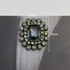 Accesorios de aleación de diamante barroco serie negro oscuro industria pesada retro pasador accesorios para el cabello zapatos con agujero flor material DIY