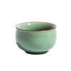 Taza de té de cerámica creativa hecha a mano celadón de Longquan taza de té kung fu Tazón de té taza individual dibujada a mano