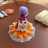 Babero de Halloween para Mascotas, Set de Sombrero Divertido de Cabeza de Calabaza para Gato y Collar, Decoración Fotográfica de Fantasma Osito para Perro