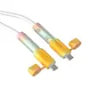 Cable de Datos de Comunicación para Teléfono Móvil Cubierta Protectora Cable de Carga Nuevo Protector de Cable de Silicona Anti-Rotura Enrollador de Cable Universal para Teléfonos Móviles