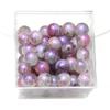 Cuentas de palomitas de maíz de vidrio de 10 mm, redondas, trituradas internamente, vintage, hechas a mano, para joyería, con grietas de hielo, dispersas.