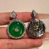 Colar Yincheng Prata de Lei S925 Fivela de Segurança Crisoprásio Pingente Zircônia Cheio de Diamantes Estilo Chinês Corrente da Clavícula Fabricante Atacado