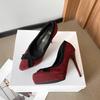 Sapatos Femininos Bico Fino Salto Agulha, Sapatos de Salto Alto Retro Francês para Calçar, Sapatos Elegantes da Moda, Plataforma Impermeável, Comércio Exterior Transfronteiriço