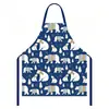 Nuevo delantal de cocina temático de Navidad para padres e hijos, con un lindo diseño de caricatura, adecuado para uso doméstico y que ofrece protección contra salpicaduras tanto para adultos como para niños.