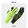 Guantes de Protección Solar para Mujer, Estilo Delgado de Seda de Hielo de Verano, Anti-UV, Sin Dedos, Compatibles con Pantalla Táctil, Antideslizantes, para Conducir y Montar Vehículos Eléctricos