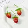 Mori simulação morango contas de vidro espuma fruta artesanal faça você mesmo grampo de cabelo caseiro faixa de cabelo acessórios de material de cocar
