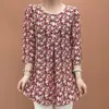 Camiseta Impresa de Manga Tres Cuartos Elegante con Cuello Redondo, Venta Caliente 2026 Moda de Verano, Transmisión en Vivo de Dropshipping Original