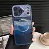 Funda magnética de estilo mecha con ventana grande adecuada para iPhone 17 PRO MAX, patrón de fibra de carbono, cubierta protectora anticaídas para Apple 16