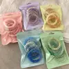 Gomas para el pelo de alambre de teléfono color caramelo dopamina, cordones simples para el pelo, accesorios básicos para el cabello, alta elasticidad, duraderos, nuevos y lindos