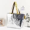 Bolsa Colorida Tecida a Laser Personalizada com Filme Prateado Bolsa Promocional para Exposição Bolsa de Embalagem de Luxo para Loja de Roupas