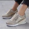 Zapatos Deportivos de Talla Grande para Mujer de Comercio Exterior en Otoño e Invierno Nuevos Europeos y Americanos Amazon Excelentes Planos con Cordones de Cuña de Suela Gruesa para Mujeres