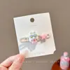 Pinzas para el cabello coloridas, artísticas y coquetas modelo 2025, pinzas de pico de pato estilo universitario para chicas dulces, pasadores para el cabello de estudiante, accesorios para el cabello de alto valor