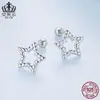 Pendientes de Estrella Simples Versátiles de Plata de Ley S925 Aifula Pendientes de Moda Originales Pendientes de Estrella de Cinco Puntas Joyería para Mujer