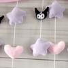Harmony Home Dulzura Chica Corazón Kulomi Morado Estrella Lazo Cortina de Puerta de Dormitorio Sala de Estar Cortina Media Cortina Divisoria