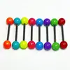 Ventas Directas de Fábrica Color Mixto Uñas Acrílicas para Lengua Anillo para Piercing de Lengua de Acero Inoxidable Joyería Suministro Caliente de Amazon