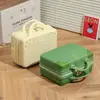 Maleta Pequeña de 14 pulgadas Estuche Cosmético Mini Retro Caja Pequeña Bolso de Mano Bolsa de Almacenamiento Caja con Contraseña Mini Maleta