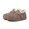 Zapatos Birkenstock Nuevos de Invierno 2026 Estilo Retro de Suela Gruesa Casual Suela Suave Forro de Felpa Punta Redonda de Moda Versátiles Mocasines Zapatos de Algodón