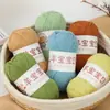 Oveja Bebé Hilo de Algodón Peinado de 4 Cabos Hilo de Algodón de Leche Ovillo para Tejer a Mano DIY Crochet Kit de Materiales para Bufanda Suéter de Bebé