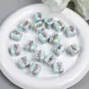 Cuentas Acrílicas de Colores con Galvanizado Luna Fría, Cuentas Sueltas con Agujero para Cadenas de Teléfono DIY, Pulseras y Accesorios de Joyería