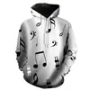 Sudadera con Estampado Digital 3D de Guitarra Musical con Llama, Producto Nuevo Europeo y Americano Transfronterizo para Hombre