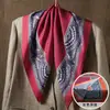 Lenço Quadrado Grande 70cm Bege Duas Cores Estilo Francês Seda Sintética para Mulheres, Lenço de Seda Primavera e Outono, Lenço de Pescoço, Xale para Mãe