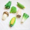 Juguetes de simulación en miniatura para comer verduras cebolleta okra llavero de refrigerador DIY material hecho a mano accesorios de resina