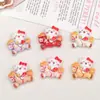 Accesorios de Resina DIY de Dibujos Animados, Pasador de Gato Montando para Año Nuevo, Funda de Teléfono, Hebilla de Zapato, Llavero, Accesorios de Colgante