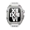 Funda Modificada de Aleación de Titanio Compatible Personalizada para Apple Funda para Apple Watch Funda Protectora Integrada de Metal de Titanio y Caucho de Flúor