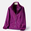 Chaqueta de Polar Doble Cara Estilo Pareja para Exteriores para Mujer, Sudadera Gruesa de Polar Polar, Cárdigan Cálido de Otoño e Invierno, Chaqueta con Cuello Alto para Hombre