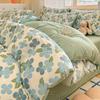 Juego de cama de dibujos animados de algodón puro de cuatro piezas 2025 Nuevo Invierno Ropa de cama para niños Sábanas Cubre edredón Juego de cama de tres piezas para dormitorio