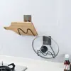 Estante de almacenamiento para tapas de ollas multiusos de hierro Estante de almacenamiento para tablas de cortar de cocina Estante para tapas de ollas montado en la pared sin perforaciones Estante para pantuflas