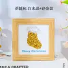 Marco de fotos de árbol de Navidad con grava de cristal natural, decoración navideña de cristal, pintura hecha a mano, pintura decorativa para el hogar y el escritorio, venta al por mayor